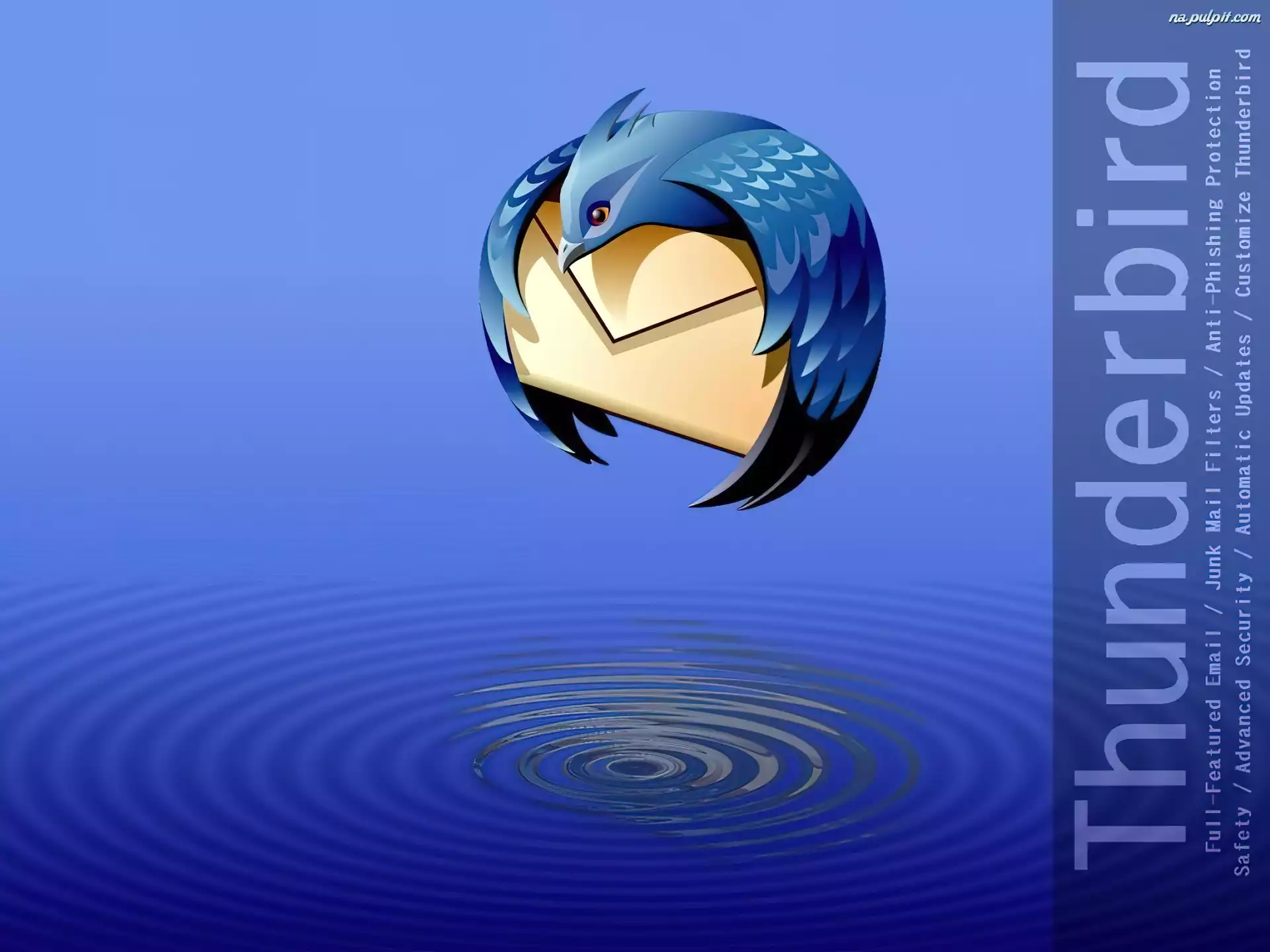 ptak, koperta, Thunderbird, grafika